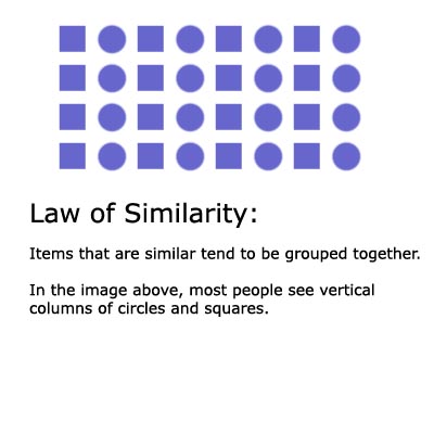 gestalt principle on similarity