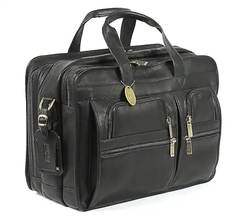 Claire Chase Executive Computer Briefcase, Black, One Size